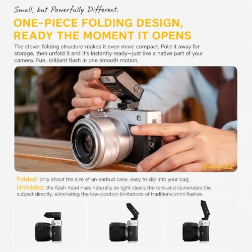VILTROX Spark Z2 TTL Mini Flash for Sony, Portable Camera Flash TTL/M Mode US-Z2-S