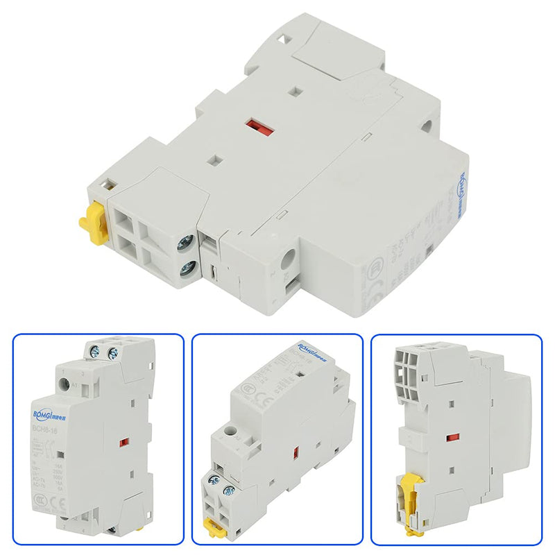 16A 2P DIN Rail AC Contactor, 220V/230V 60Hz DIN Rail Household AC Contactor 220V/230V 50/60HZ DIN Rail Household AC Contactor