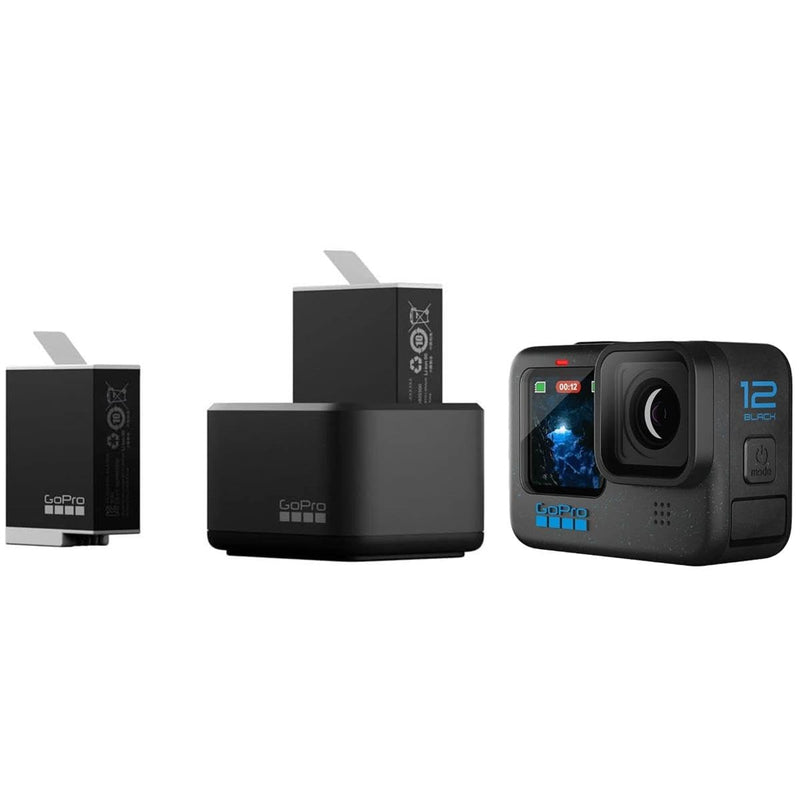 GoPro Dual Battery Charger + 2 Enduro Batteries (HERO11 Black/HERO10 Black/HERO9 Black) - Official GoPro Accessory