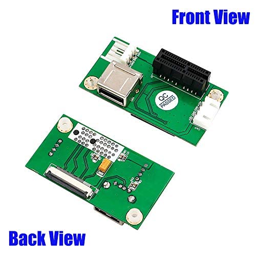 NGFF (M.2) Key A/E to PCI-E Express X1+USB Riser Card with High Speed FPC Cable