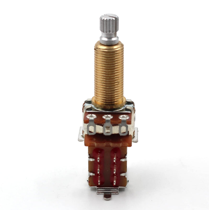 [AUSTRALIA] - Pair (2X) Bourns 500K Push/Pull Audio Taper LONG (3/4" bushing) Split Shaft Potentiometer 