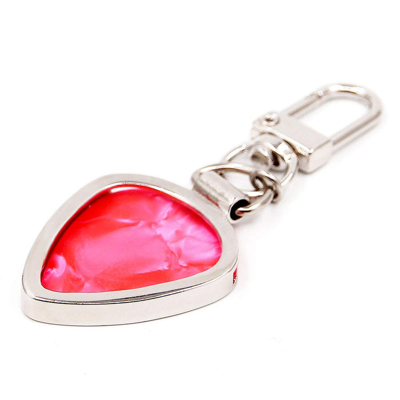 Star Shaped Guitar Pick Holder Keychain for Guitarists (Silver) Silver