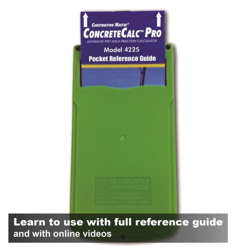 Calculated Industries 4225 ConcreteCalc Pro Advanced Feet-Inch-Fraction, Metric Construction-Math Calculator Tool for Concrete, Masonry, Paving Contractors and Estimators | Advanced Feet-Inch-Fraction, Metric, For Concrete, Masonry, Paving Contractors ...