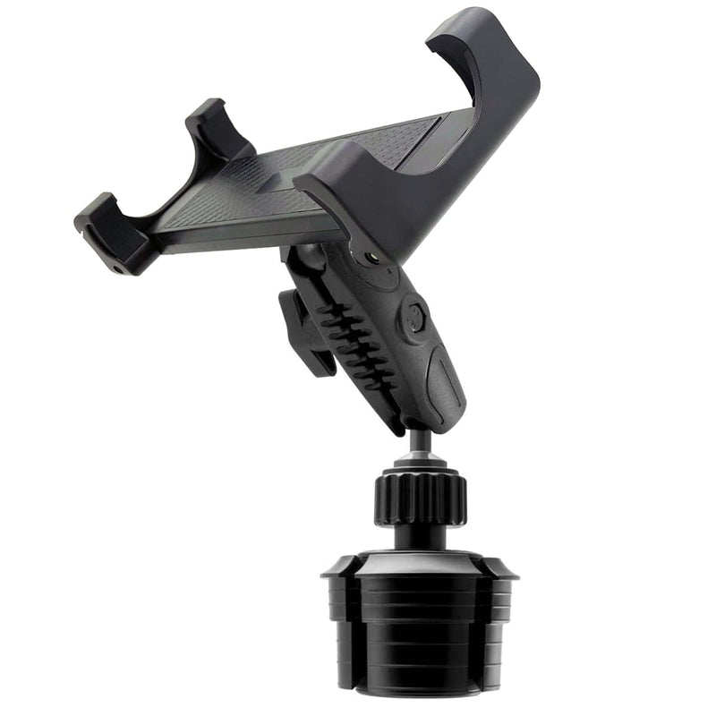 LongNeck Drinks Car Semi Truck Cup Holder Mount for Tablets & Phones - iPad Pro 12.9 10.5 9.7 Air Mini, Galaxy Tab, iPhone 14 15 16 17 Air Pro MAX Galaxy S25 S24 Fold Oneplus Pixel