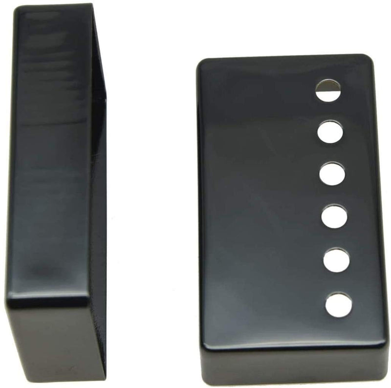 Dopro Set of 2 Metal Humbucker Guitar Pickup Cover Brass Humbucker Pickup Covers 50mm/52mm Pole Spacing for Epi Les Paul Blacklack Black