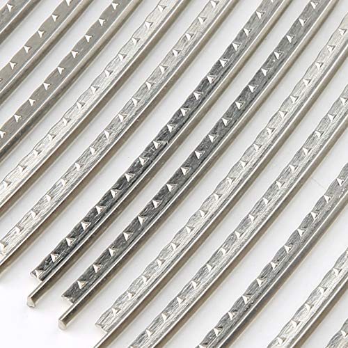 HURRISE Guitar Fret Wires 2.7mm 24 Frets Stainless Steel Fretwire Compatible with Electric Guitar Bass Guitar Fingerboard Replacement