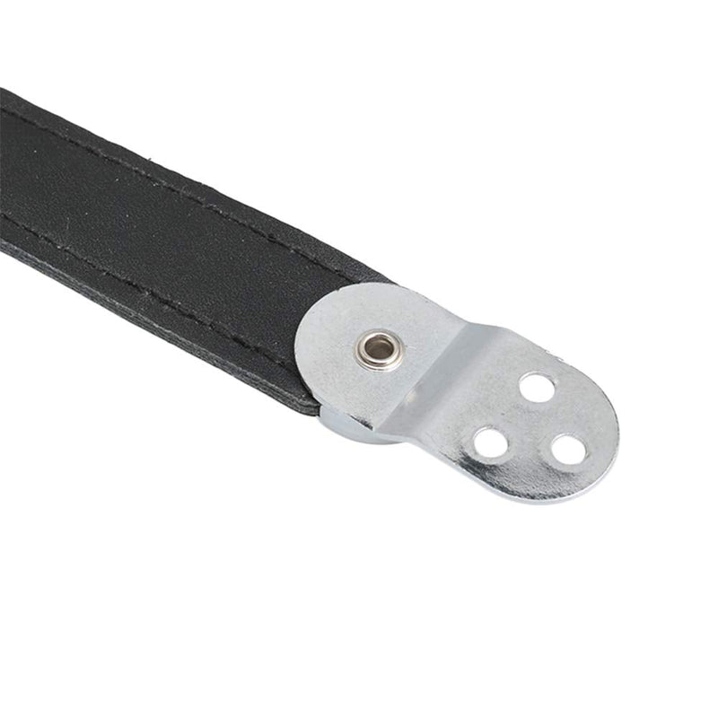 [AUSTRALIA] - BQLZR 8.4x2.4cm Black Leather Metal Extension Film Accordion Bellows Straps with 4 Buckle for Accordion Fixation 