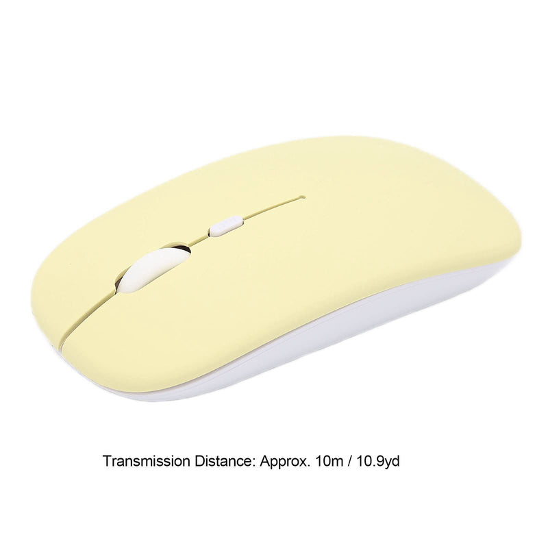 Zyyini Wireless Mouse, 1600 DPI 3 Speed Adjustable Optical Bluetooth Bluetooth Computer Mouse Ergonomic Ultra-Thin Mute Office Mice,for Laptop Computer Tablet(Yellow) yellow