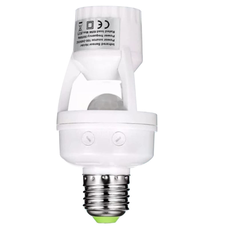 E27 LED Lamp, Light Bulbs with Motion Sensor, Adjustable Automatic On/Off Light Control Sensor, E27 Socket Screw for Garage, Basement, Stairs and Storage Room