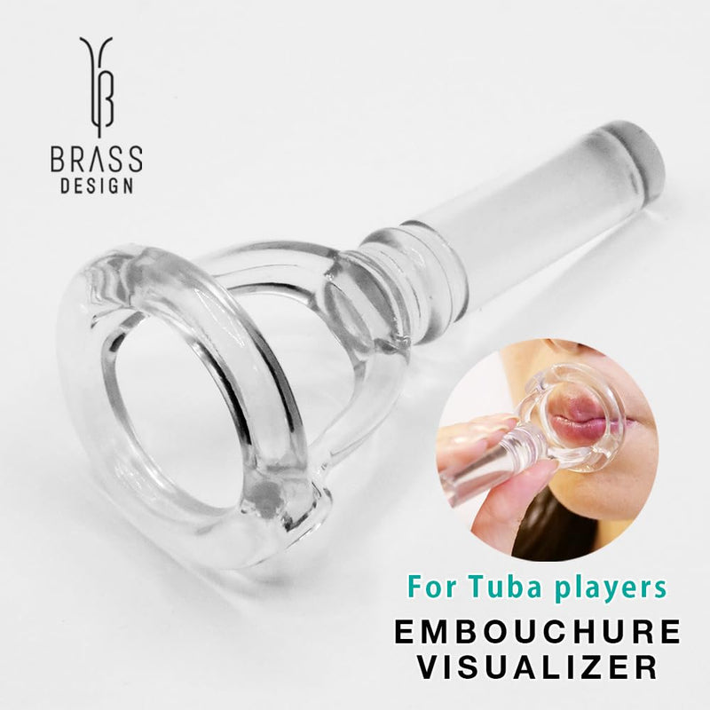 [AUSTRALIA] - Tuba Embouchure Visualizer (Clear Design) – Mouthpiece Practice Tool – BRASS DESIGN [Rim Diameter: 1.22" / 31.0mm] 1.22" (31.0mm) 