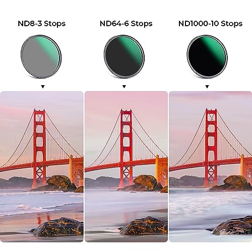 K&F CONCEPT 55mm ND8 ND64 ND1000 ND Lens Filters Kit