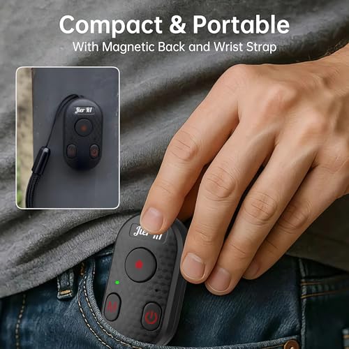 Bluetooth Camera Remote Control for iPhone & GoPro — 65ft Range, Instant Pairing, No App | Type-C Rechargeable Shutter Remote for Selfies & Vlogging, Compatible with iPhone 12-17, GoPro 8-13, Android