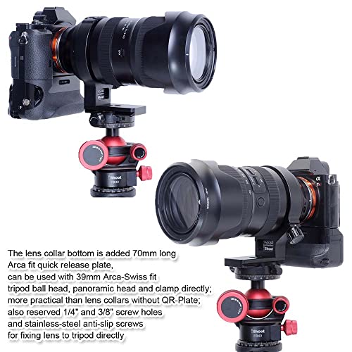 Tripod Mount Ring Lens Collar Compatible with Tamron 50-400mm f/4.5-6.3 Di III VXD A067, Lens Support Holder Bracket Bottom is Arca-Swiss Fit Quick Release Plate Dovetail Groove