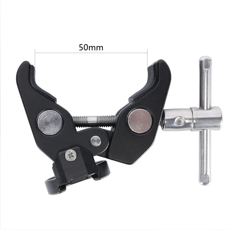 [AUSTRALIA] - NICEYRIG Super Clamp Crab to Cold Shoe Mount, 1/4’’ Thread, Max. 50mm Jaw Grip Applicable for Power Bank Clamp, Tripod Mount Phone Holder, Vmount Battery Plate - 608 
