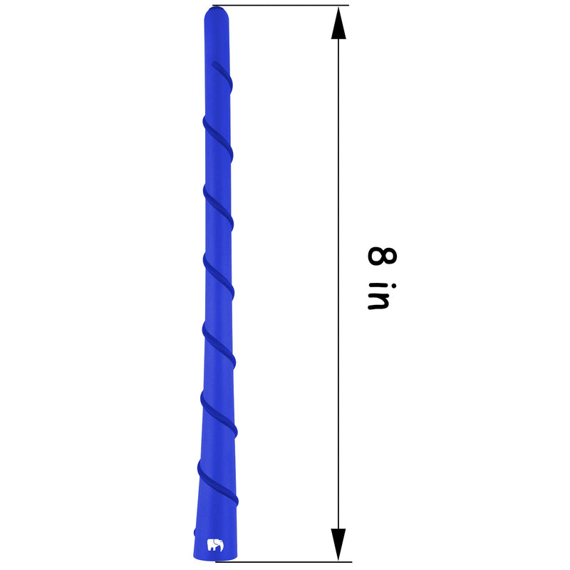 [AUSTRALIA] - ONE250 8" inch Spiral Flexible Copper Core Antenna, Compatible with Jeep Wrangler JK JKU JL JLU Rubicon Sahara Gladiator (JL) [JT] Renegade Cherokee - Designed for Optimized FM/AM Reception (Blue) 