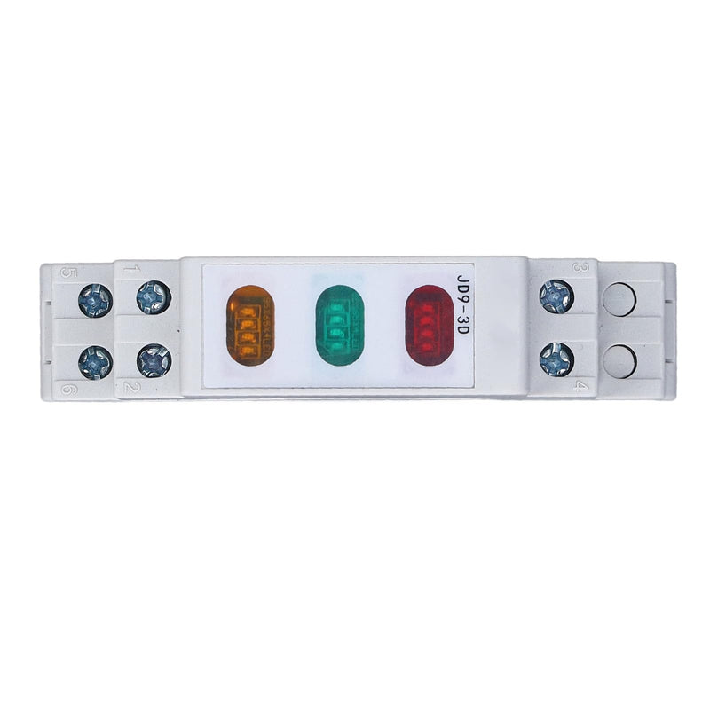 DIN Rail Indicator Light, Red Yellow Green LED Indicator Lamp for AC 50Hz 60Hz Circuits, LED Guide Rail Indicator Lights for Magnetic Starter Contactor