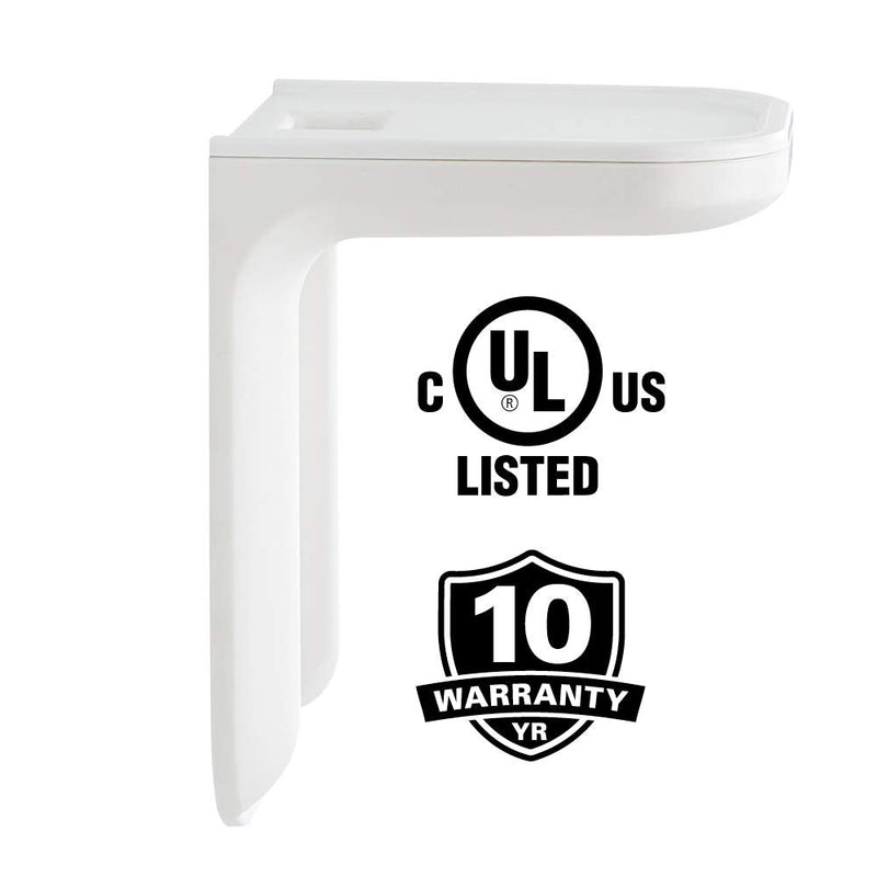 Sanus Outlet Shelf Speaker Mount - Heavy Duty Shelf Holds Devices up to 10 lbs - DIY Install Works with Both Standard & Decora Outlets - Perfect for Sonos & Other Smart Speakers White