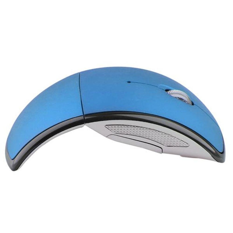 Foldable Wireless Mouse 2.4GHz for The PC Computer Mouse Foldable Folding Mice USB 2.0 Receiver for PC Laptop Blue