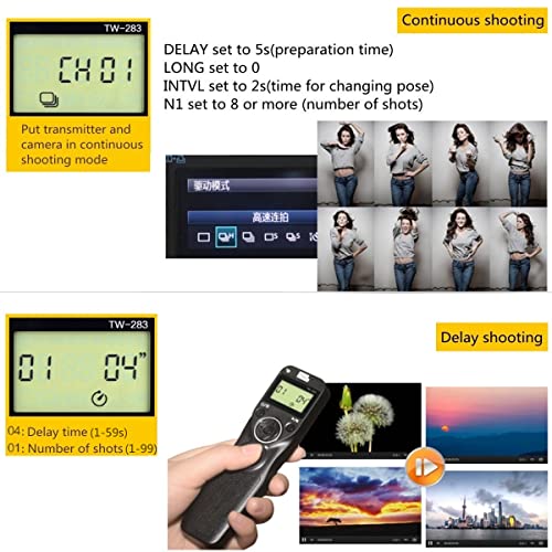 Pixel Timer Wireless Camera Remote Control TW-283 S2 Compatible with Sony 283-S2 for Sony