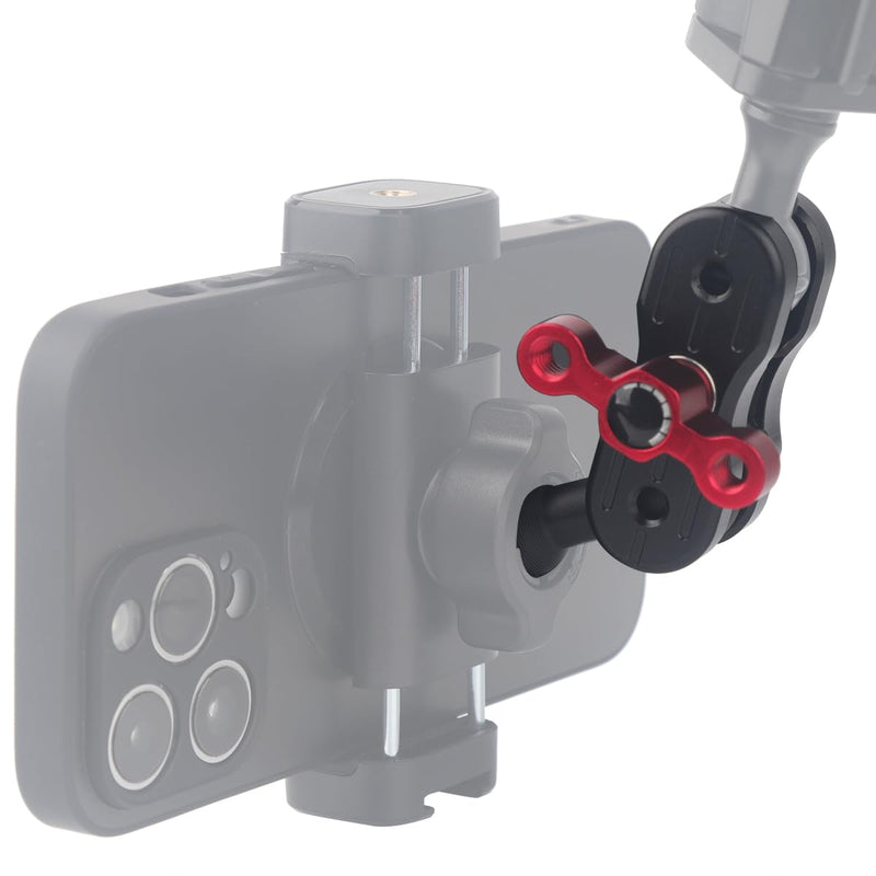 Aluminum 20mm Double Socket Arm 2.36" with 17mm Ball Compatible with Bulletpiont Mounting Solutions, 20mm Socket (Female) to 17mm Ball (Male) Adapter Arm with 17mm Ball Connector