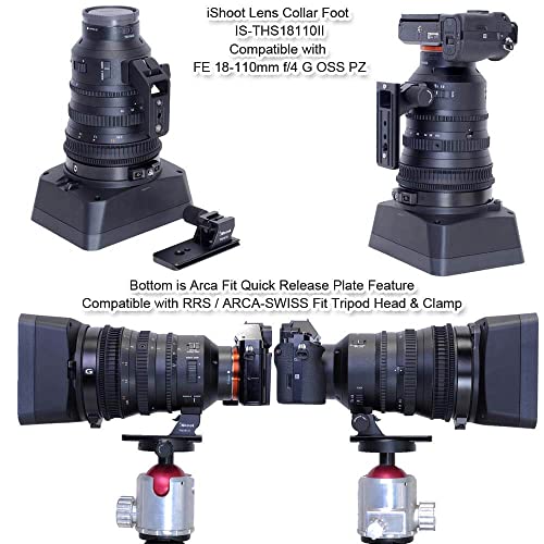 Lens Collar Foot Tripod Mount Ring Base Compatible with Sony FE 100-400mm f/4.5-5.6 GM OSS, 70-200mm f/2.8 GM OSS & II, E 18-110mm f/4 G OSS PZ, Bottom is Arca-Swiss Fit Quick Release Plate Dovetail