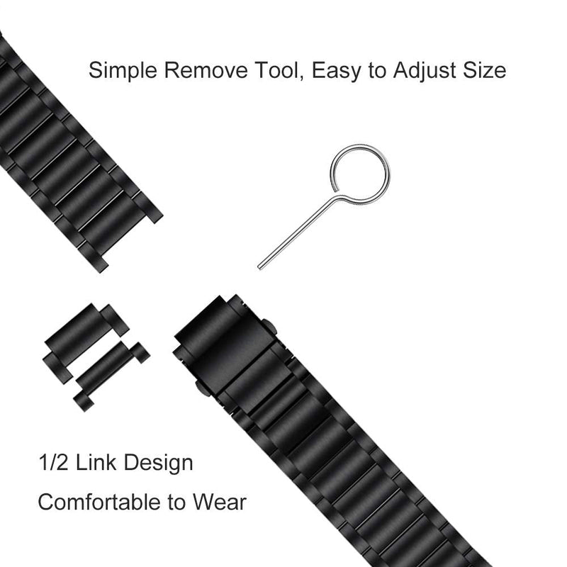 LDFAS Fenix 8/7S/6S/5S Band, 20mm Titanium Metal Quick Fit Watch Strap Compatible for Garmin Fenix 7S/6S Pro/5S/5S Plus/D2 Delta S/Instinct 2S Bands Black