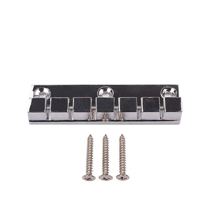 [AUSTRALIA] - Alnicov Electric Guitar 6 Strings Metal Fixed Hardtail Saddle Bridge for Guitar Parts Chrome 