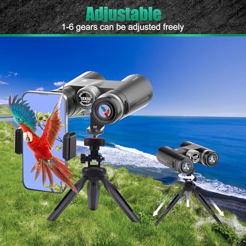 18X50 High Powered Binoculars for Adults Black