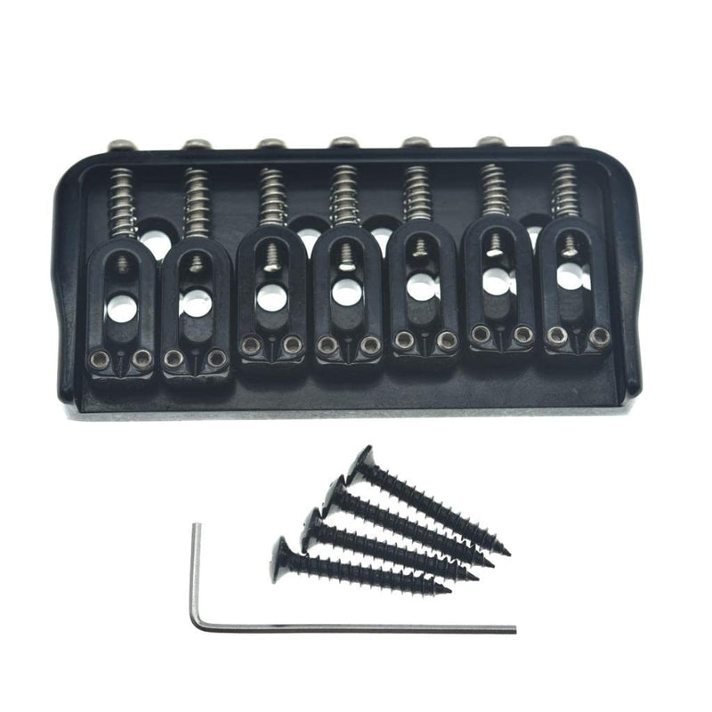 [AUSTRALIA] - KAISH Black 7 String Guitar Fixed Bridge Electric Guitar Hardtail Bridge for Strat/Tele Guitars 7 String Model 