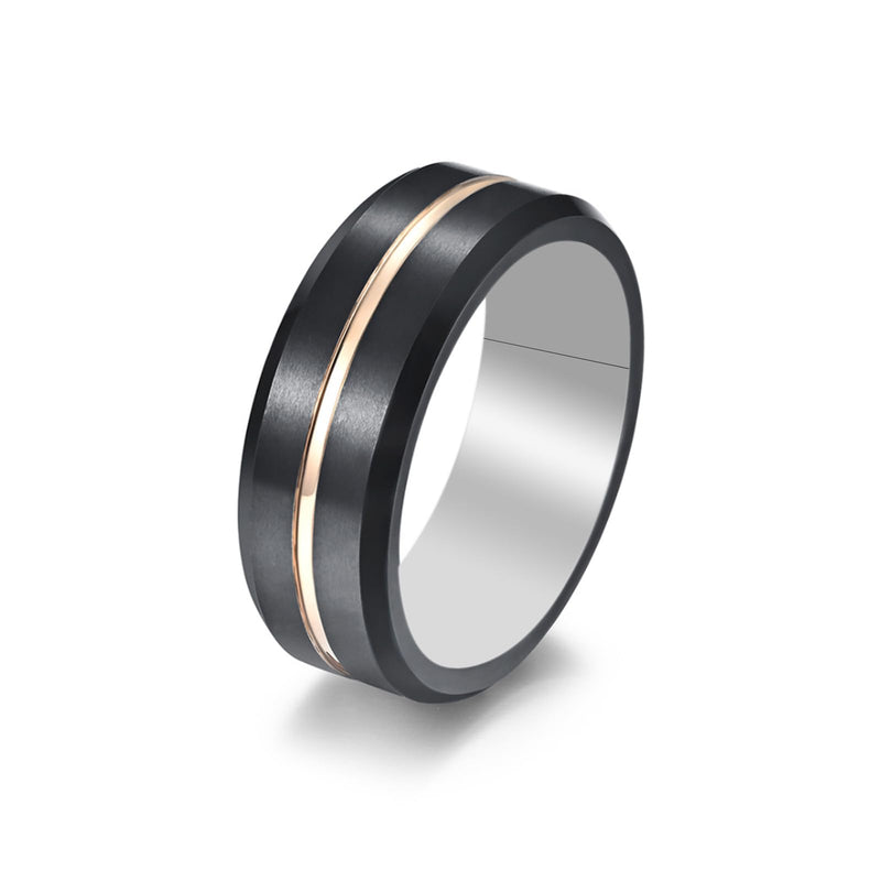 Waterproof Tungsten Steel NFC Forum Type 2 215 496 Bytes Chip Universal for Mobile Phone All-Round Sensing Technology Wearable Smart Ring（Black Gold Tungsten NFC ring-22mm） black gold-22mm