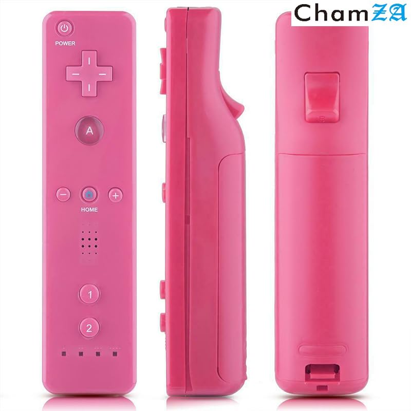Wireless Motion Remote Controller Gamepad for Wii/ Wii U, w/ Silicone Case & Hand strap (Pink) Pink