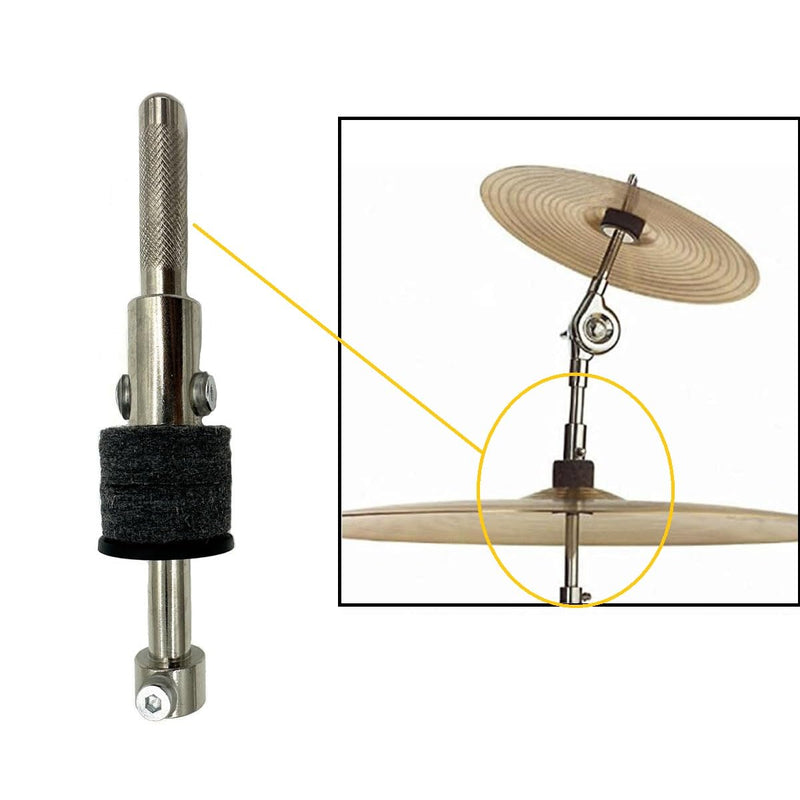 Cymbal Stacker, 6.6 inch Straight Cymbal Stacker Mount 8mm Thread Cymbal Stacker Attachment for Cymbal Stand Tops Cymbal Rod Clamp Percussion Instrument Accessories