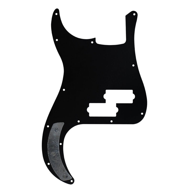 FLEOR P Bass Pickguard Guitar Scratch Plate Pick Guard for 4 String American/Mexican Standard Precision Bass Style, 4Ply Black Pearl