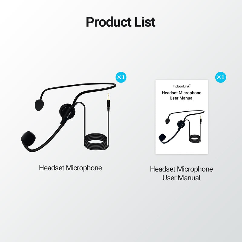 [AUSTRALIA] - IndoorLink Headworn Microphone for Churches, Factory/Museum Visit, Exhibition, Court. 