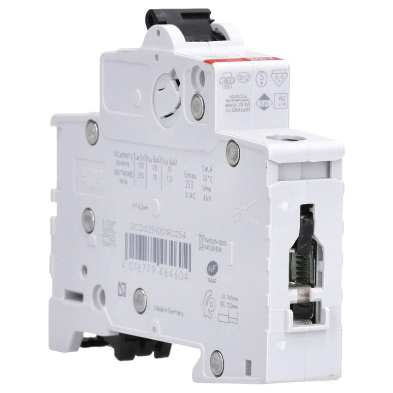 ABB S201-C25 Circuit Breaker S200-1P 25 A-C 2CDS251001R0254