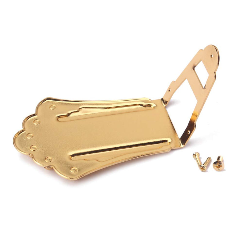 [AUSTRALIA] - String Replacement Bridge Tailpiece Frame Tailpiece Jazz Tailpiece Jazz Archtop Guitar Bridge Tailpiece Short Bass Bridge Guitar Tailpiece Metal Trapezoidal Golden 