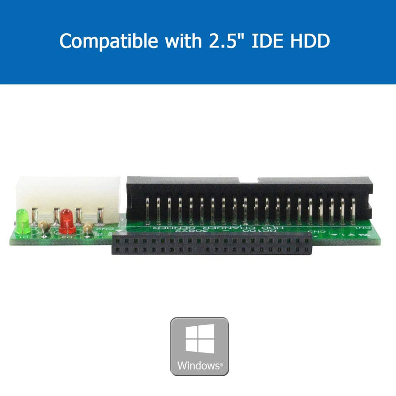 Laptop IDE to Desktop PC Adapter, 2.5 inch 44 Pin HDD Hard Disk Drive or SSD to 40 Pin 3.5 inch PATA Port Converter Card