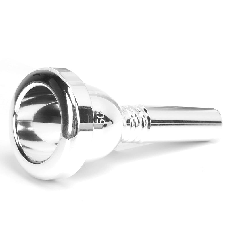 Tenor Large Shank Mouth Piece,Trombone Mouthpiece,Metal 12.7mm 5G Wind Instrument Accessory Replacement (Silver) Silver