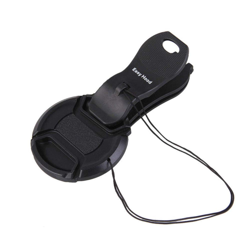 Easy Hood Clip-On Lens Cap Keeper, Anti Lost Camera Lens Cap Holder Strap Keeper Buckle Clip for 40.5-77mm Canon Nikon Sony Pentax Olympus Fujifilm DSLR