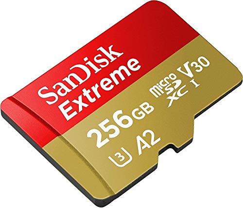 SanDisk 256GB Extreme UHS-I microSDXC Memory Card with SD Adapter