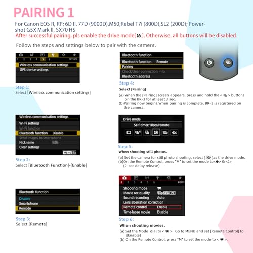 for Canon Rechargeable Camera Remote Control,Wireless Shutter Release Rechargeable for Canon