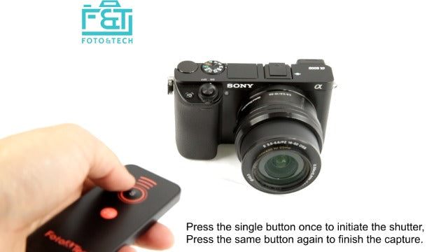 Foto&Tech IR Wireless Remote Control with Video Photo Modes Compatible with Sony A7R IV III II A7III A9 A7 A7R A7S A6600 A6500 A6400 A6300 A6000 A65 A77 A99 A900 A700 A580 NEX-7 NEX-6 (2 Pieces) Black 2 PCS