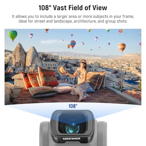 NEEWER ND8/PL ND32/PL ND64/PL CPL Black Diffusion 1/4 Filter for Mist Cinematic Effect 0.75x Wide Angle, 2X Macro Lens, Compatible with DJI Osmo Pocket 3 / Pocket 4 / Xtra Muse, FL-B16 0.75X Wide Angle&2X Macro Lens&ND/PL Filter Set