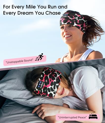 MUSICOZY Sleep Headphones, Bluetooth 5.4 Headband Headphones Wireless Earbuds Earphones with HD Stereo Speakers for Running Workout Jogging Yoga Gift