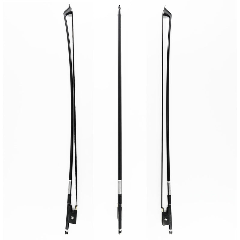 Carbon Fiber Cello Bow 1/4 Size VINGOBOW 100CB Quarters for Professional Player Parisian Eyes Ebony Frog Unbleached Mongolian Black Horse Hair Pernambuco Performance Powerful and Wild Tone