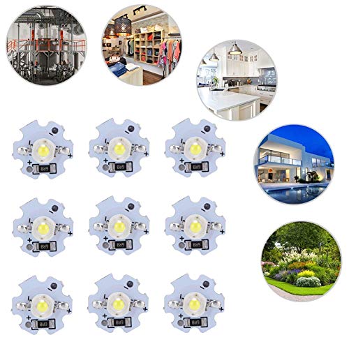 [AUSTRALIA] - Garosa 25-Piece LED Lamp Beads 5V LED Chips 200LM 1W High Power SMD LED Lamp Chip Bulb for Replacement of Foodlight/Spotlight Bulbs in Home Studio (Pure White 6000-6500K) 