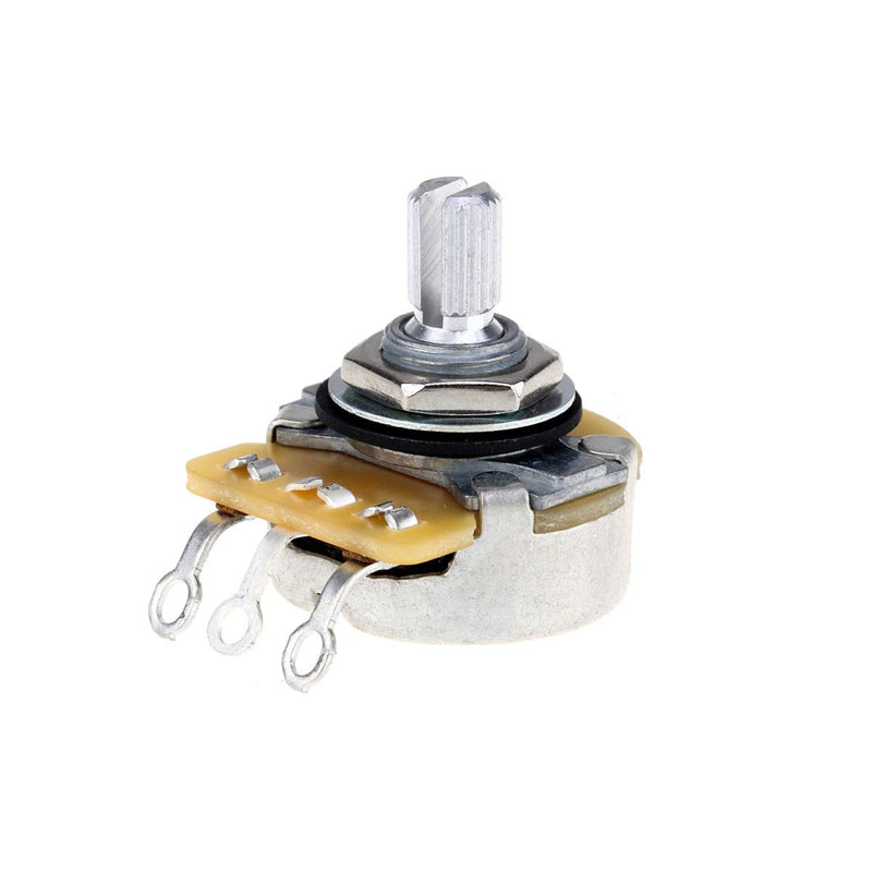 CTS 450 Series A/B250K Guitar Pots Split Shaft Fine 24-Splines Audio/Linear Taper Potentiometers for Electric Guitar/Bass, 10% Tolerance (2 Audio, 2 Linear) 250K Set