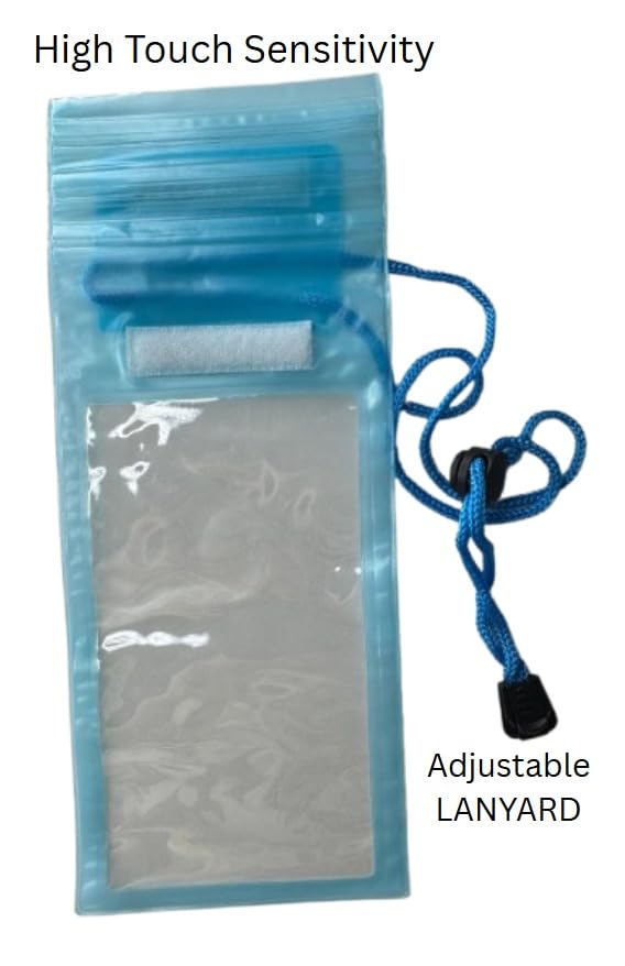Waterproof Phone Pouch, Universal Dry Bag Case with Lanyard, Triple Seal Protection, Touch Screen Compatible, Pack of 5, Assorted Colors
