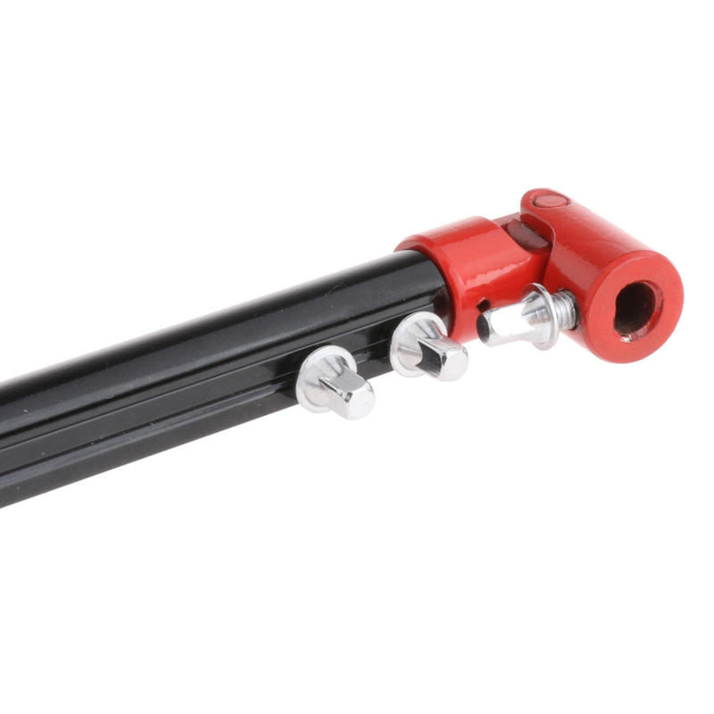 Colaxi 31cm Steel Double Drum Drive Shaft Pedal Driveshaft Rod DIY Replacement Bass Drum Pedal Connector Arm Percussion Instrument Parts Accessory, A Black and Red