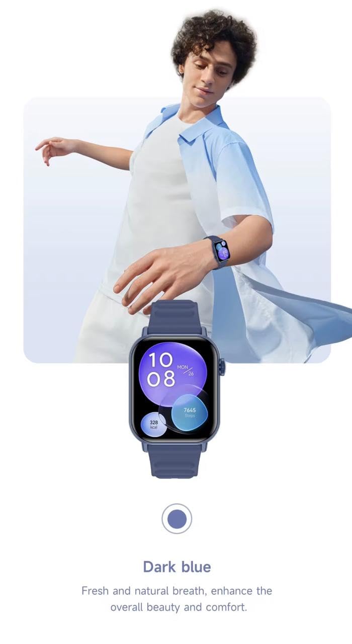 Smart Watch Fitness Tracker with Monitor to SLEP, Step Counter, Waterproof Smartwatch with Silicone Band for Men & Women (Blue) Blue